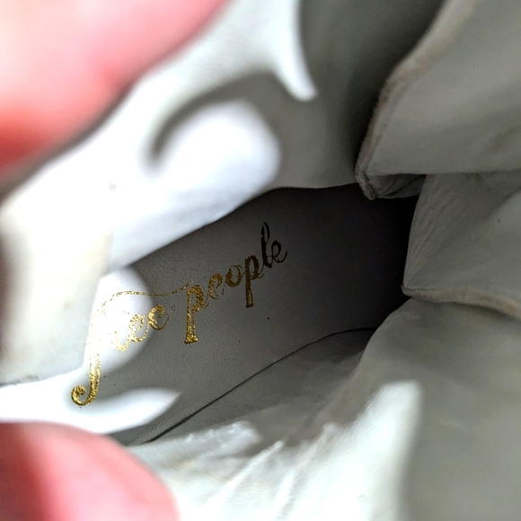 Free People Santa Fe Lace Up Eyelet Leather Boot NWOT Ecru 36 6 - Picture 15 of 16